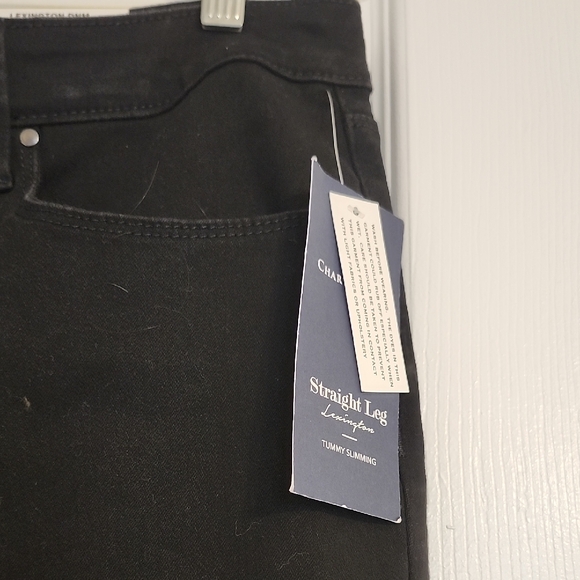 NEW Charter Club Black Straight Leg Jeans - Picture 2 of 4